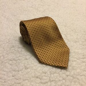 NWOT 90’s Ermenegildo Zegna Gold Weave Tie